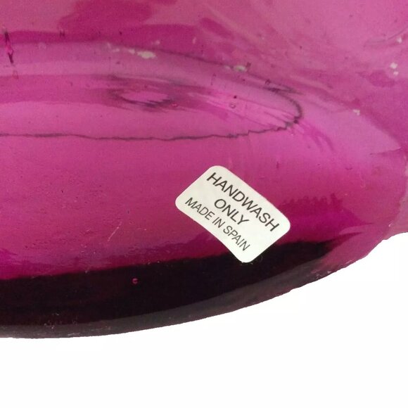 Vintage San Miguel Recycled Glass Company Hand Blown Bubble Decanter/Vase - Picture 5 of 5